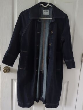 Old Navy Women's Dark Blue Denim Coat